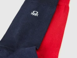 Two pairs of 3/4 socks with logo