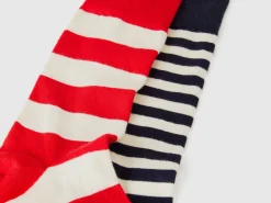 Two pairs of striped socks
