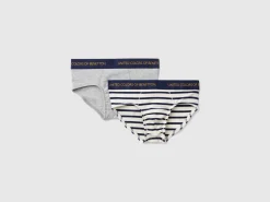 Two pairs of underwear in stretch organic cotton