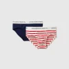 Two pairs of underwear in stretch organic cotton