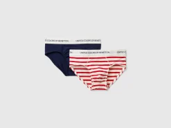 Two pairs of underwear in stretch organic cotton
