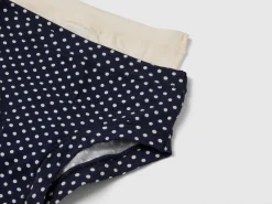 Two pairs of underwear in stretch organic cotton blend