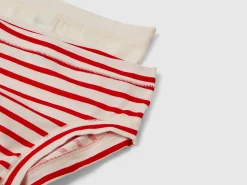 Two pairs of underwear in stretch organic cotton blend
