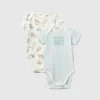 Two short sleeve bodysuits in organic cotton