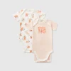 Two short sleeve bodysuits in organic cotton