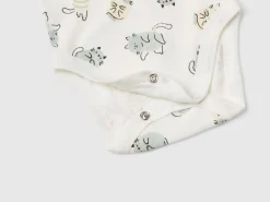 Two short sleeve bodysuits in organic cotton