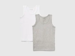 Two stretch organic cotton tank tops
