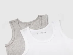 Two stretch organic cotton tank tops