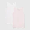 Two tank tops in super stretch organic cotton