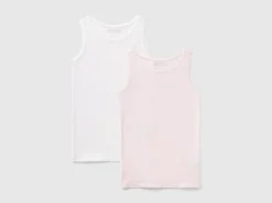 Two tank tops in super stretch organic cotton