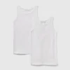 Two tank tops in super stretch organic cotton
