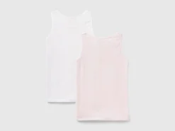 Two tank tops in super stretch organic cotton