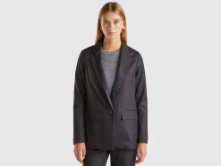 Unlined pinstriped blazer