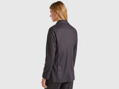 Unlined pinstriped blazer