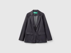 Unlined pinstriped blazer