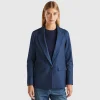 Unlined tartan blazer