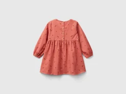 Velvet dress with rose print