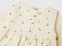 Velvet dress with rose print