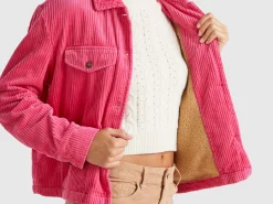 Velvet jacket with teddy lining