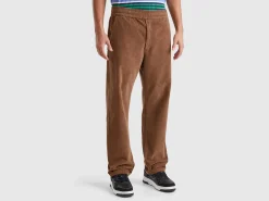 Velvet joggers with drawstring