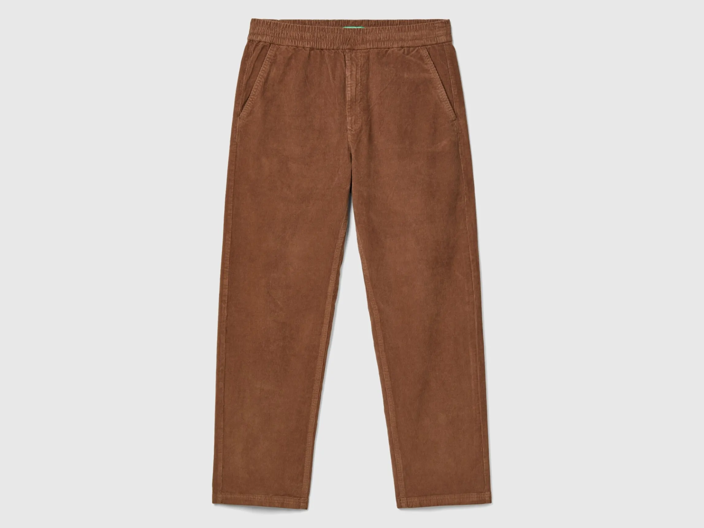 Velvet joggers with drawstring