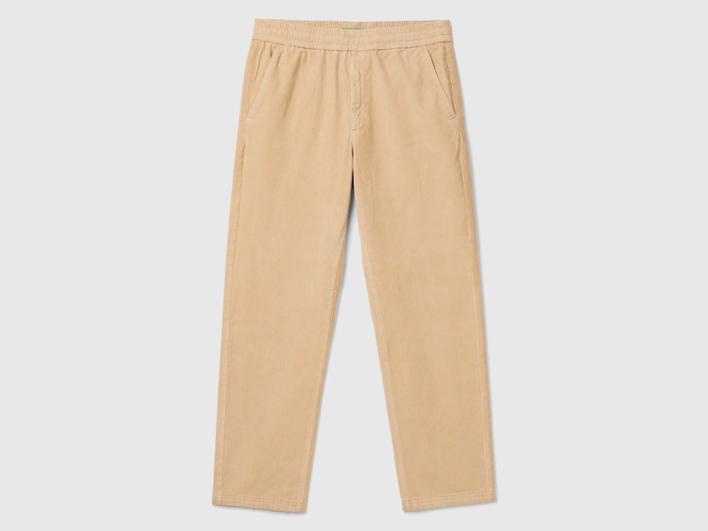 Velvet joggers with drawstring