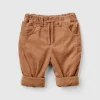 Velvet trousers with drawstring