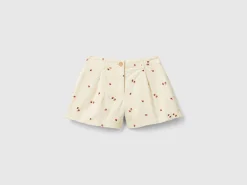 Velvet trousers with rose print