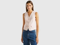 Vest in stretch viscose blend