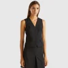 Vest in stretch viscose blend