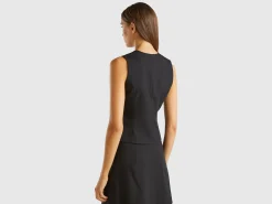 Vest in stretch viscose blend