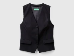 Vest in stretch viscose blend