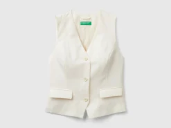 Vest in stretch viscose blend