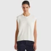 Vest in wool and viscose blend
