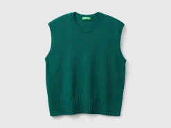 Vest in wool and viscose blend