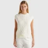 Vest with cable knit