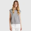 Vest with cable knit