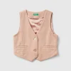 Vest with satin lining