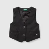 Vest with satin lining