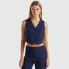 Viscose blend vest