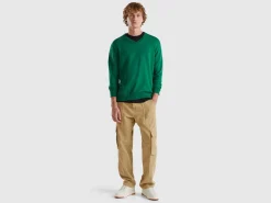 V-neck sweater in lightweight cotton blend
