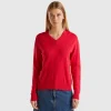 V-neck sweater in Modal® blend