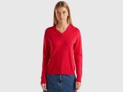 V-neck sweater in Modal® blend
