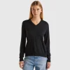 V-neck sweater in Modal® blend