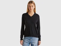 V-neck sweater in Modal® blend