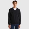V-neck sweater in pure cotton