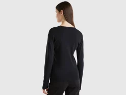 V-neck sweater in pure cotton