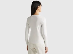 V-neck sweater in pure cotton
