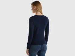 V-neck sweater in pure cotton