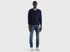 V-neck sweater in pure cotton